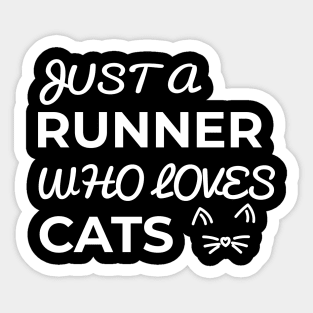 runner cat Sticker